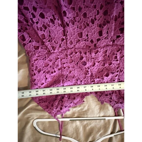 ASTR The Label The Lace Sleeveless Midi Dress XLarge XL Sundress Burgundy - Picture 12 of 12